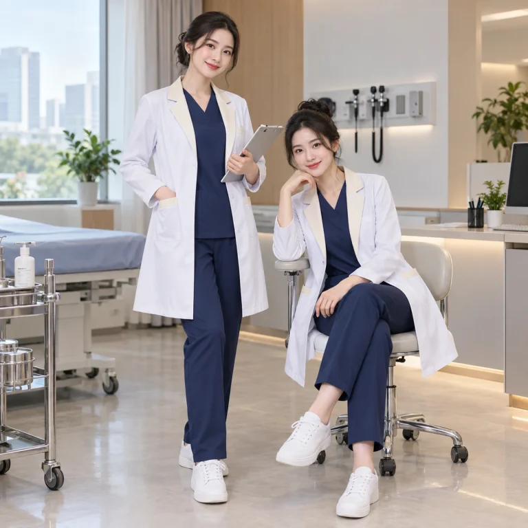 Áo blouse bác sĩ Bamboo Air mềm mát – form hiện đại ôm vừa