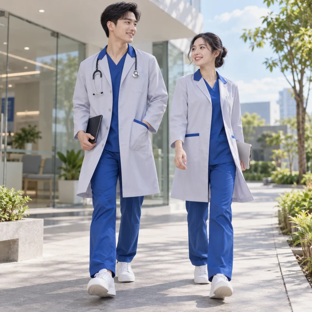 Áo blouse bác sĩ Coolmax Pro nhanh khô – form năng động cử động rộng trên người mẫu Việt Nam