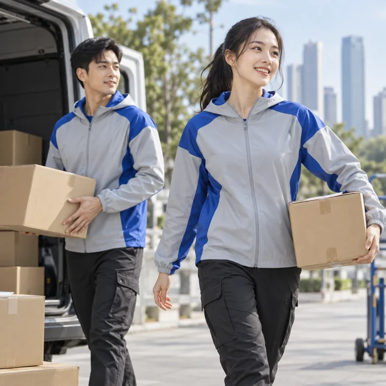 Áo khoác đồng phục công ty Coolmax Pro nhanh khô – form năng động cử động rộng trên người mẫu Việt Nam