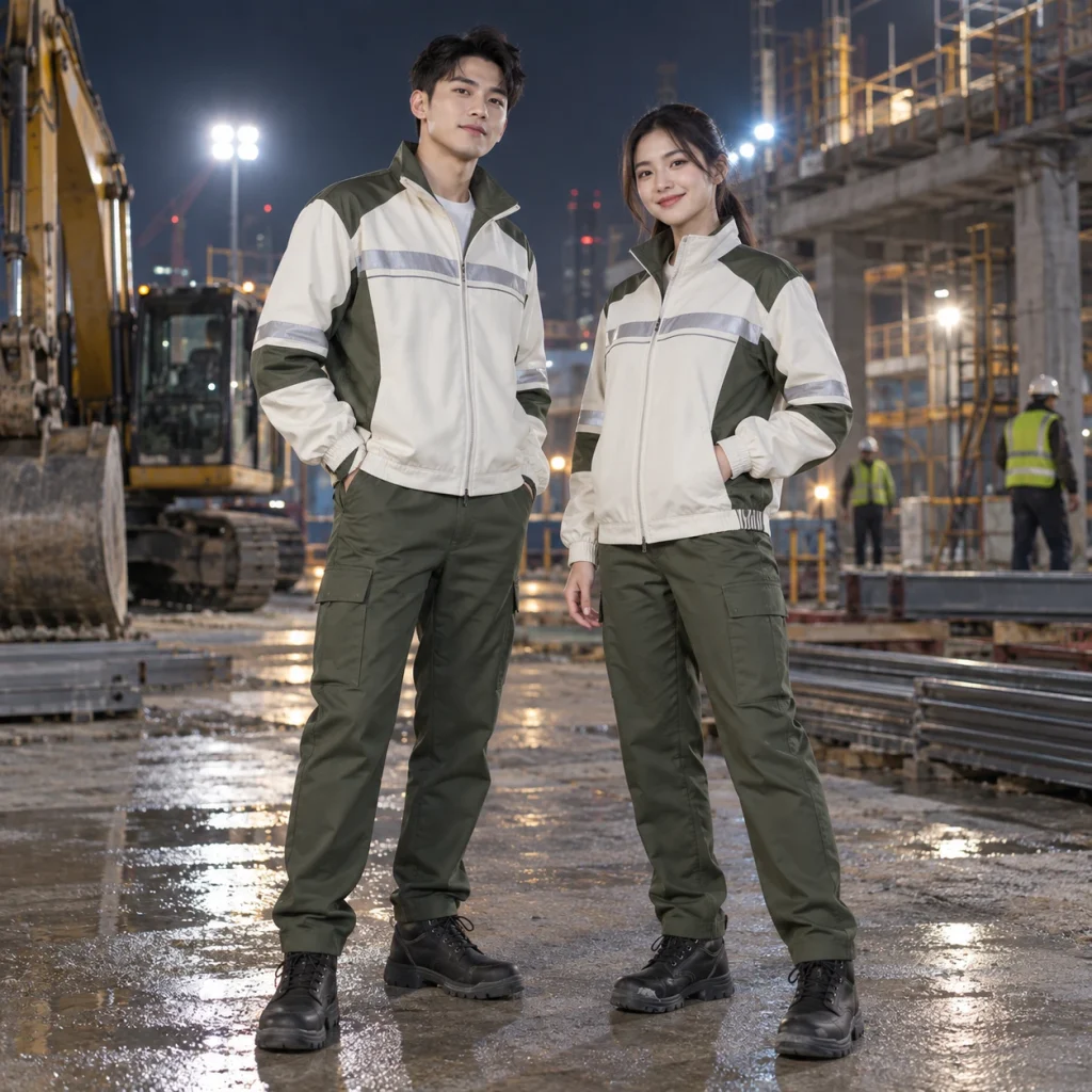 Áo khoác phản quang Cotton Compact đứng phom – form regular cân đối trên người mẫu Việt Nam
