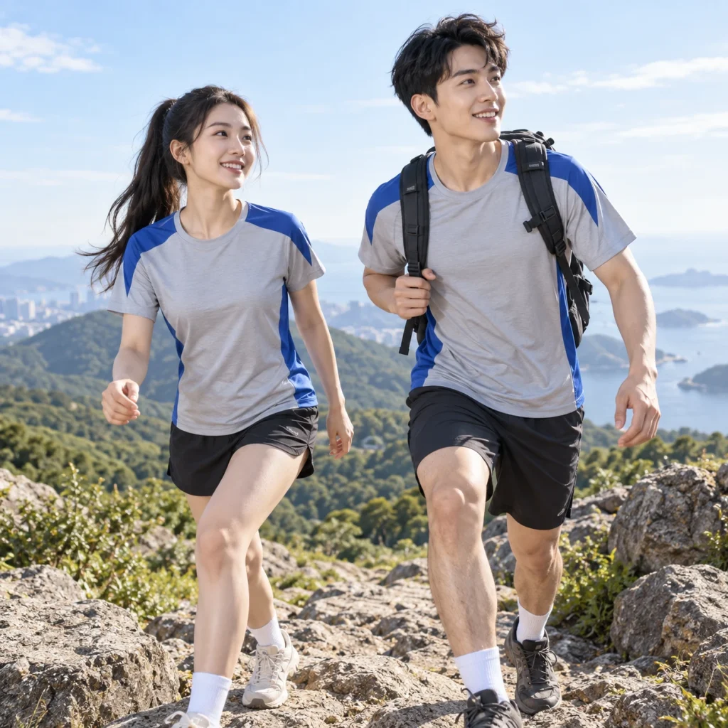 Áo thun cổ tròn Coolmax Pro nhanh khô – form năng động cử động rộng trên người mẫu Việt Nam