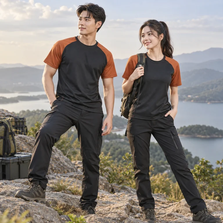 Áo thun raglan Twill Eco chống nhăn – form bán ôm may đo công thái học trên người mẫu Việt Nam