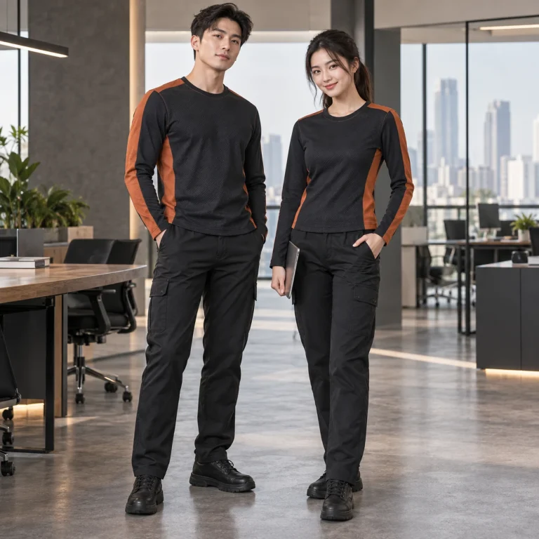 Áo thun tay dài Twill Eco chống nhăn – form bán ôm may đo công thái học trên người mẫu Việt Nam