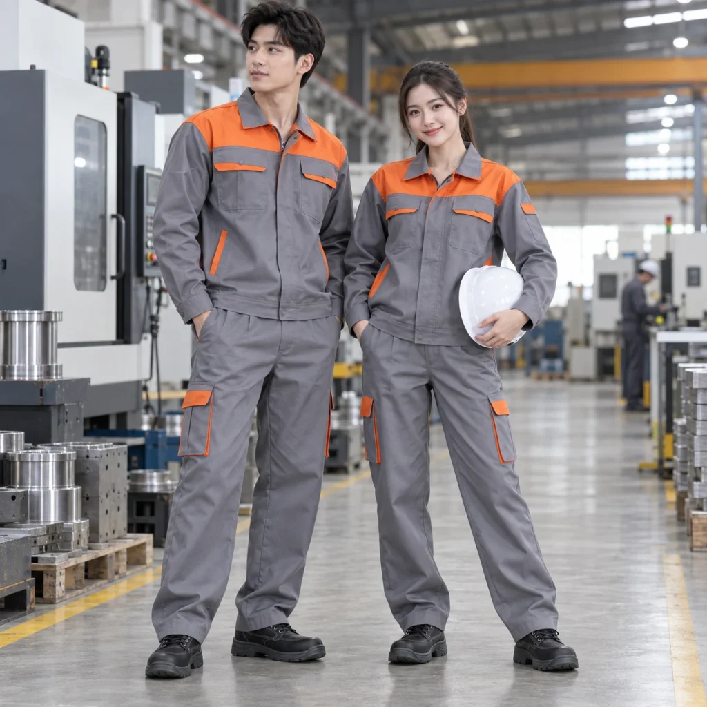 Đồng phục bảo trì Kaki Pangrim bền chắc Bộ bảo hộ form rộng vừa trên người mẫu Việt Nam