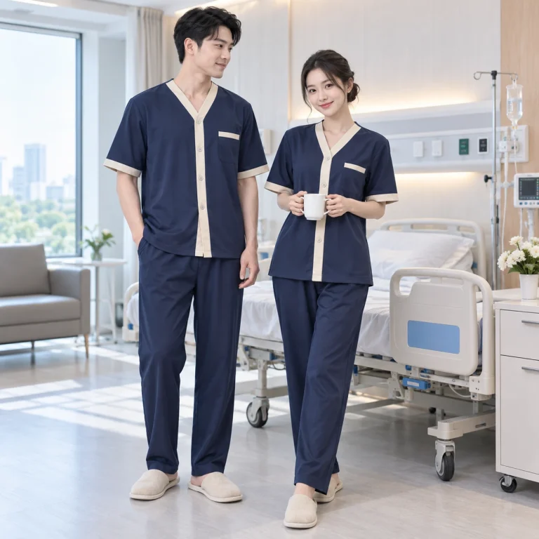 Đồng phục bệnh nhân Bamboo Air mềm mát – form hiện đại ôm vừa trên người mẫu Việt Nam