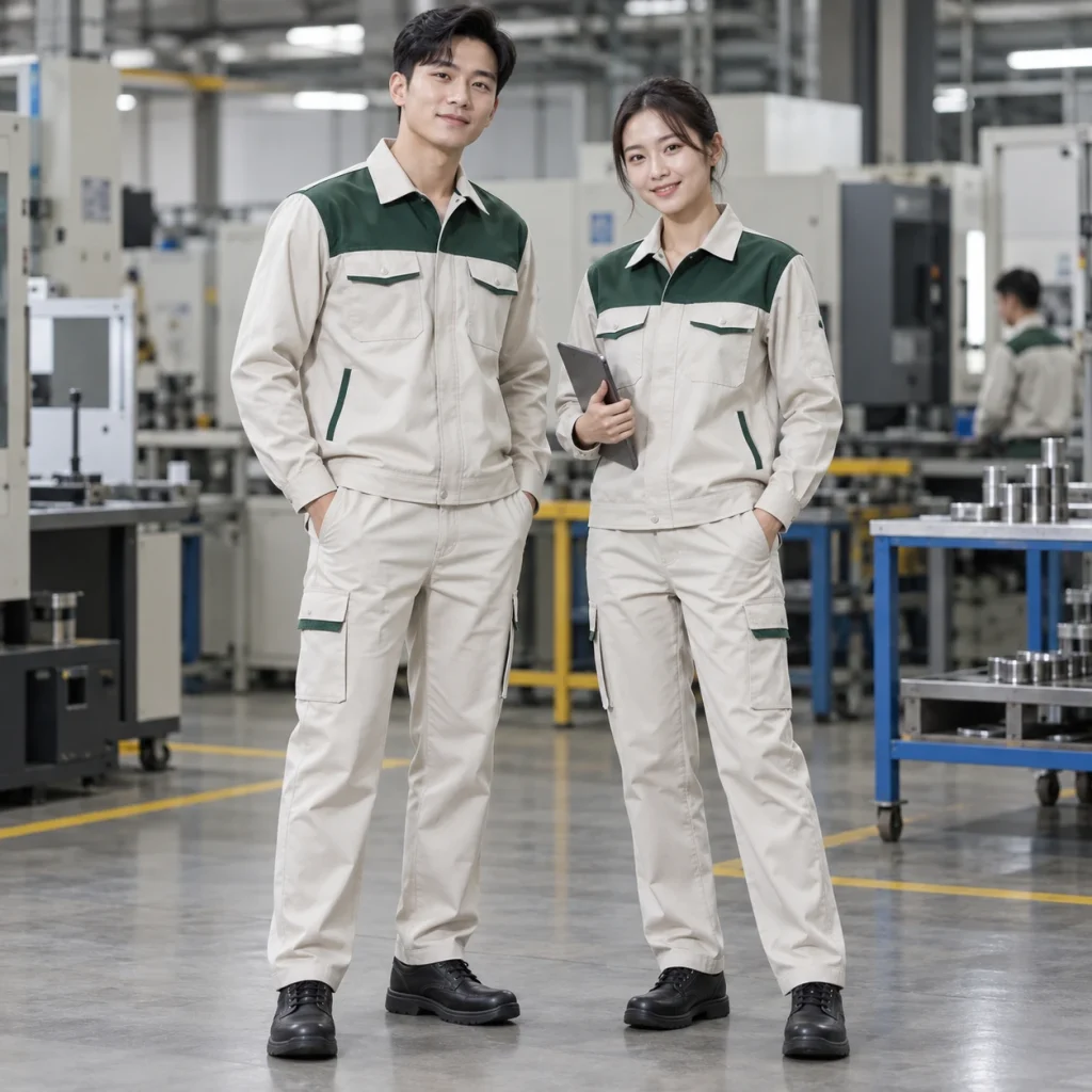 Đồng phục kỹ thuật Cotton Compact đứng phom – form regular cân đối trên người mẫu Việt Nam