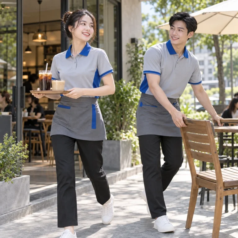 Đồng phục quán café Coolmax Pro nhanh khô – form năng động cử động rộng