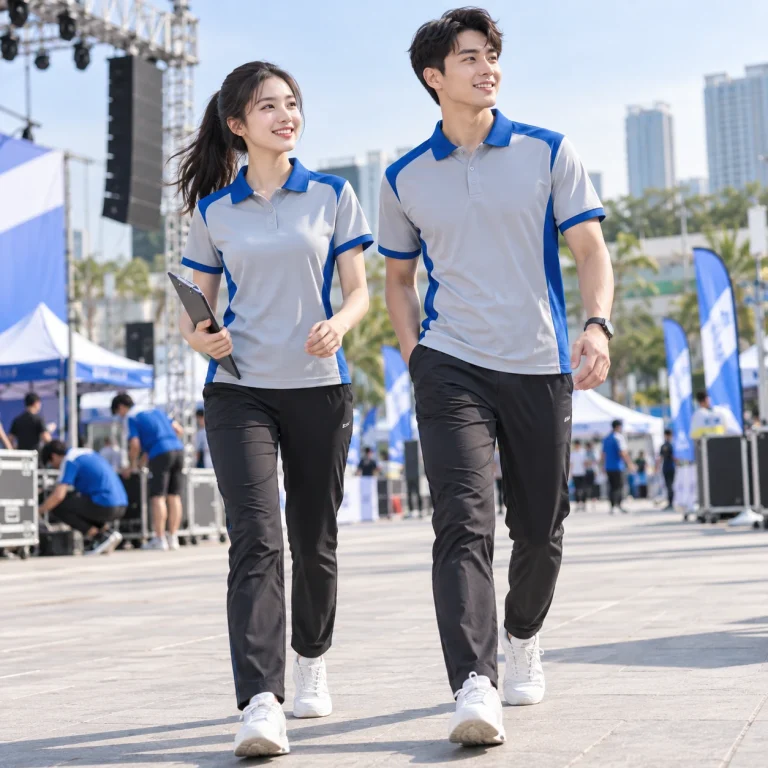 Đồng phục sự kiện & quảng cáo Coolmax Pro nhanh khô – form năng động cử động rộng trên người mẫu Việt Nam