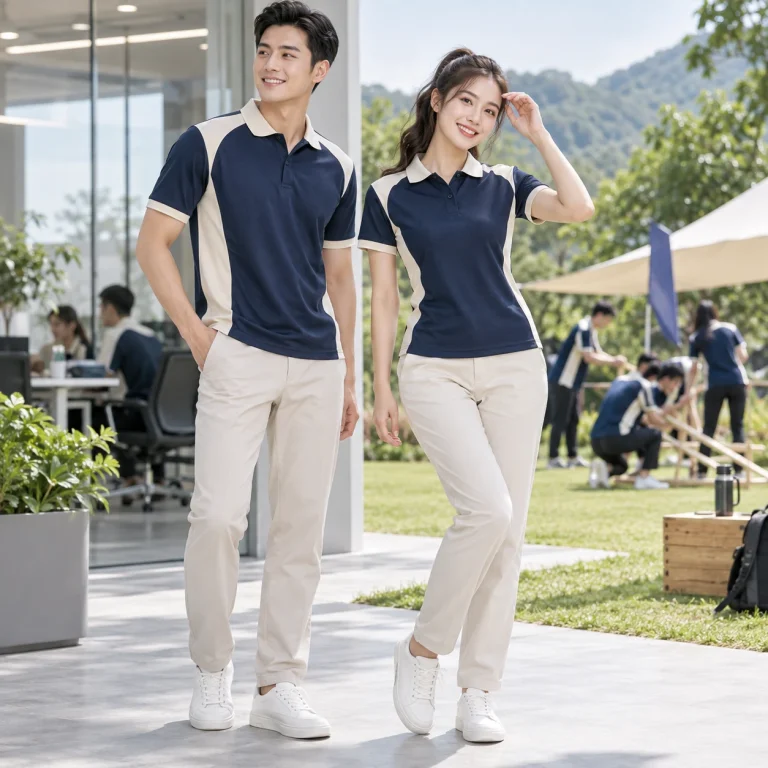 Đồng phục team building Bamboo Air mềm mát – form hiện đại ôm vừa trên người mẫu Việt Nam