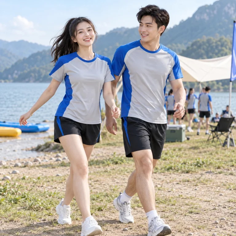Đồng phục team building Coolmax Pro nhanh khô – form năng động cử động rộng trên người mẫu Việt Nam
