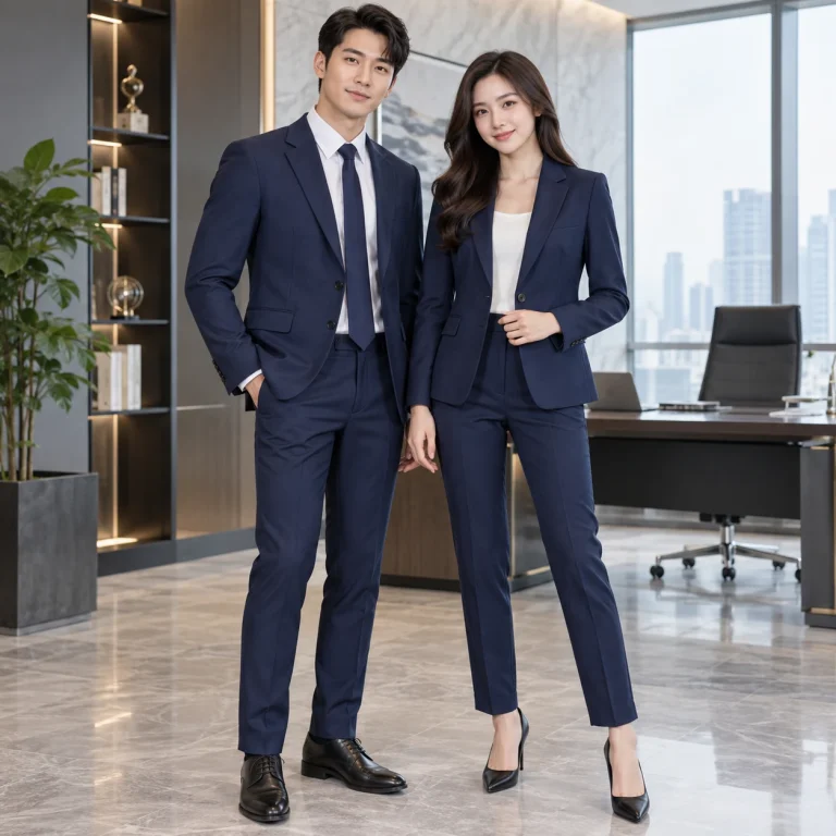 Đồng phục vest Tuytsi co giãn Bộ vest hiện đại ôm vừa trên người mẫu Việt Nam