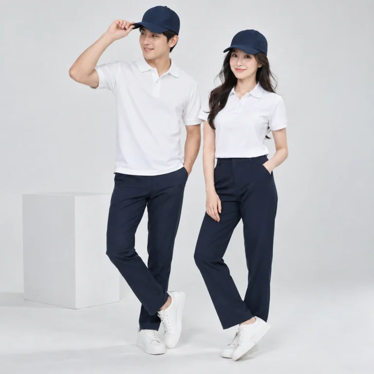Mũ nón đồng phục Kaki cotton Phụ kiện đồng phục tối giản trên người mẫu Việt Nam