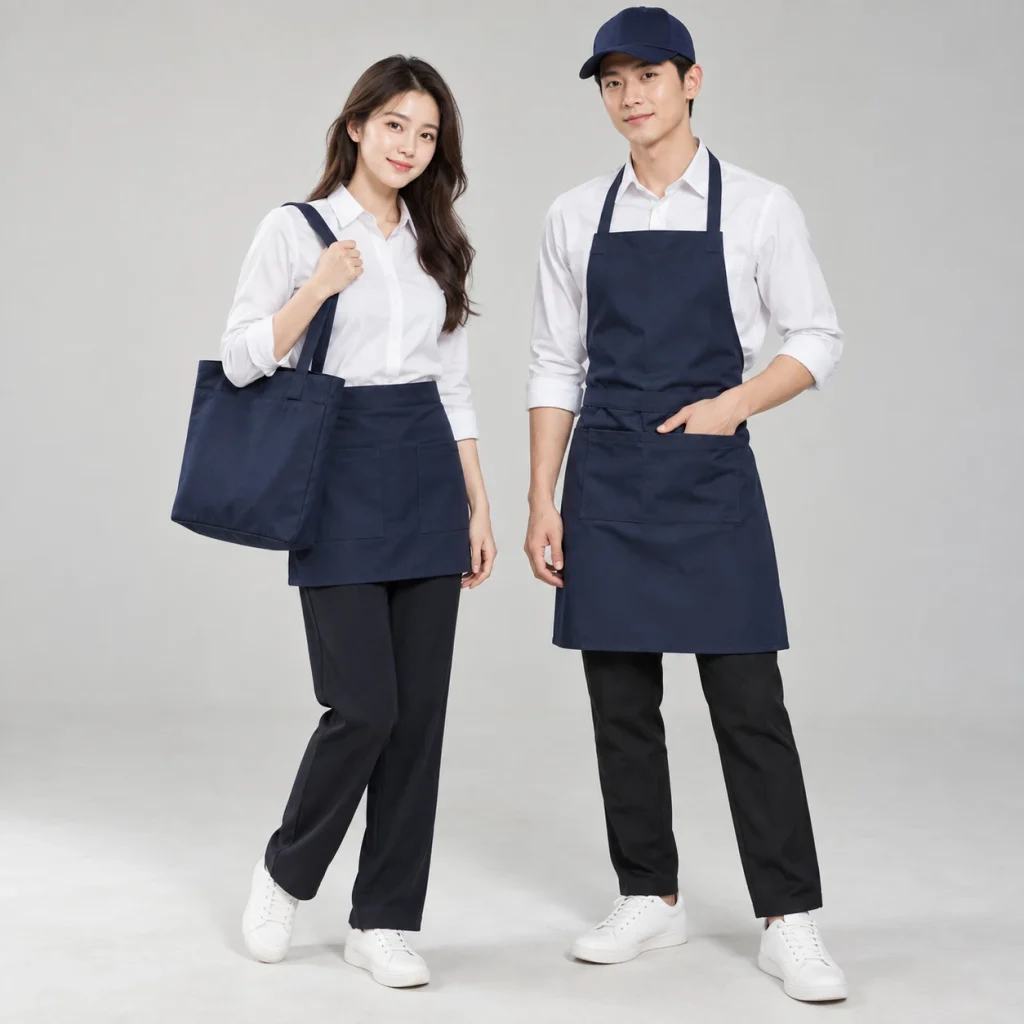 Phụ kiện công sở Kaki cotton Phụ kiện đồng phục tối giản trên người mẫu Việt Nam