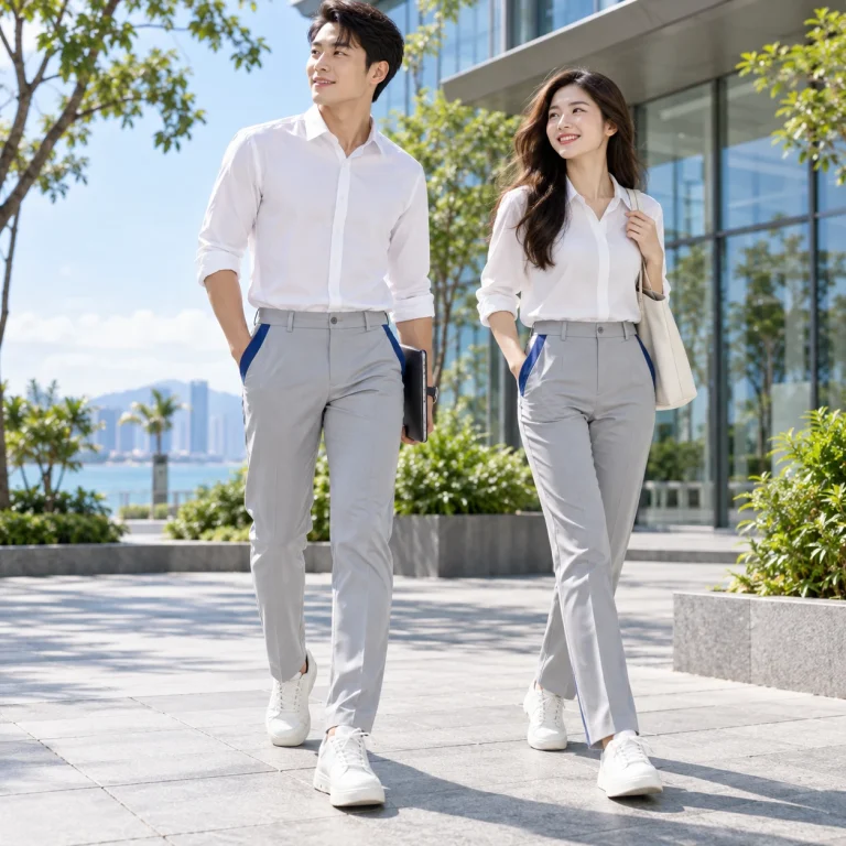 Quần tây đồng phục Coolmax Pro nhanh khô – form năng động cử động rộng trên người mẫu Việt Nam