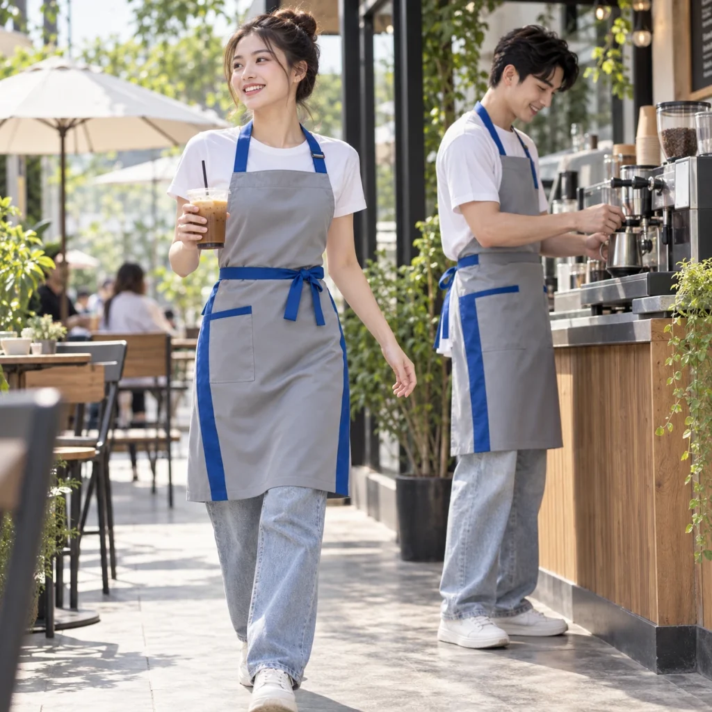 Tạp dề đồng phục Coolmax Pro nhanh khô – form năng động cử động rộng trên người mẫu Việt Nam