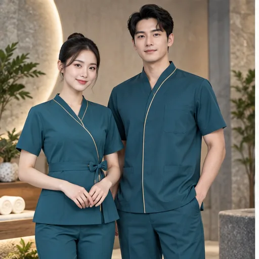 Đồng phục spa thiết kế và sản xuất tại May Áo