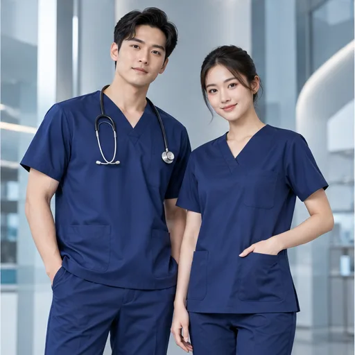 Đồng phục y tế thiết kế và sản xuất tại May Áo